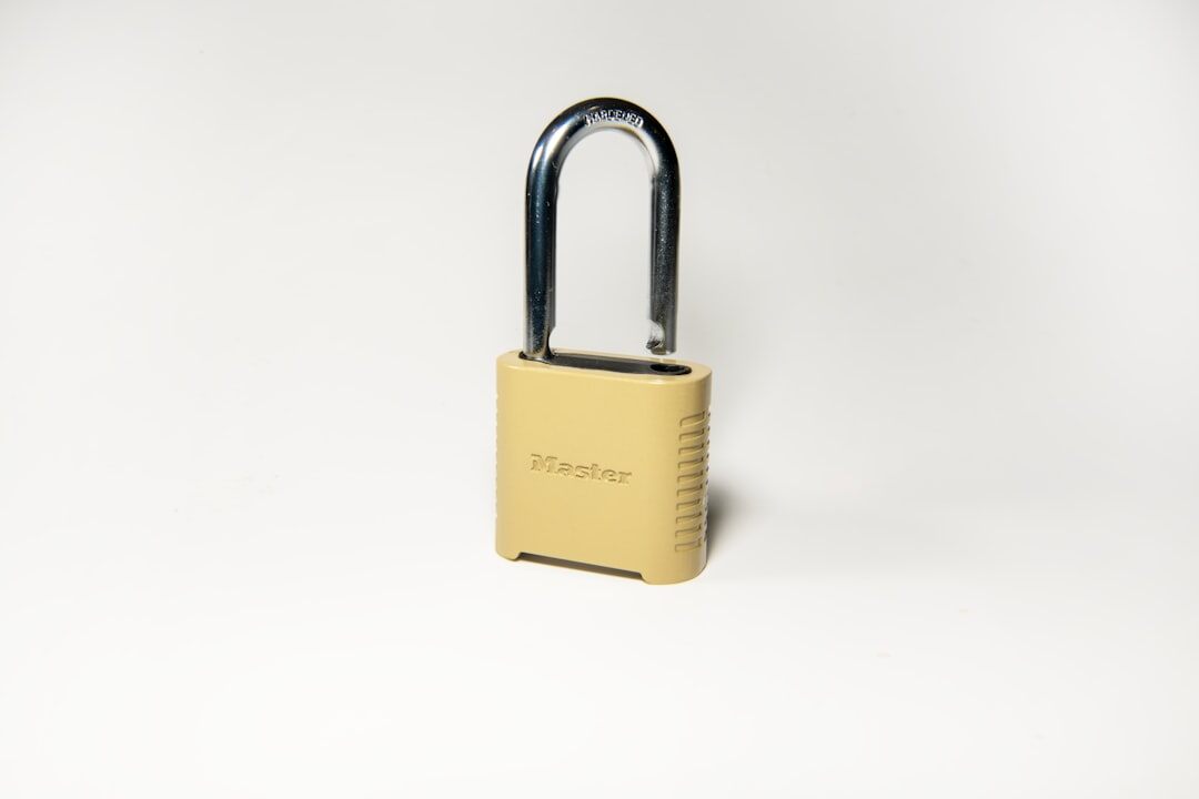 Cybersecurity digital lock concept on dark background